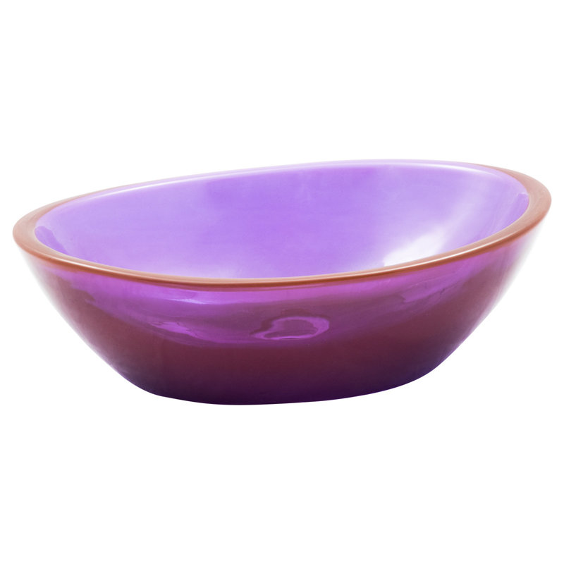 Brayden Studio Bernabe 330mm Polished Resin Oval Countertop Basin Bathroom Sink