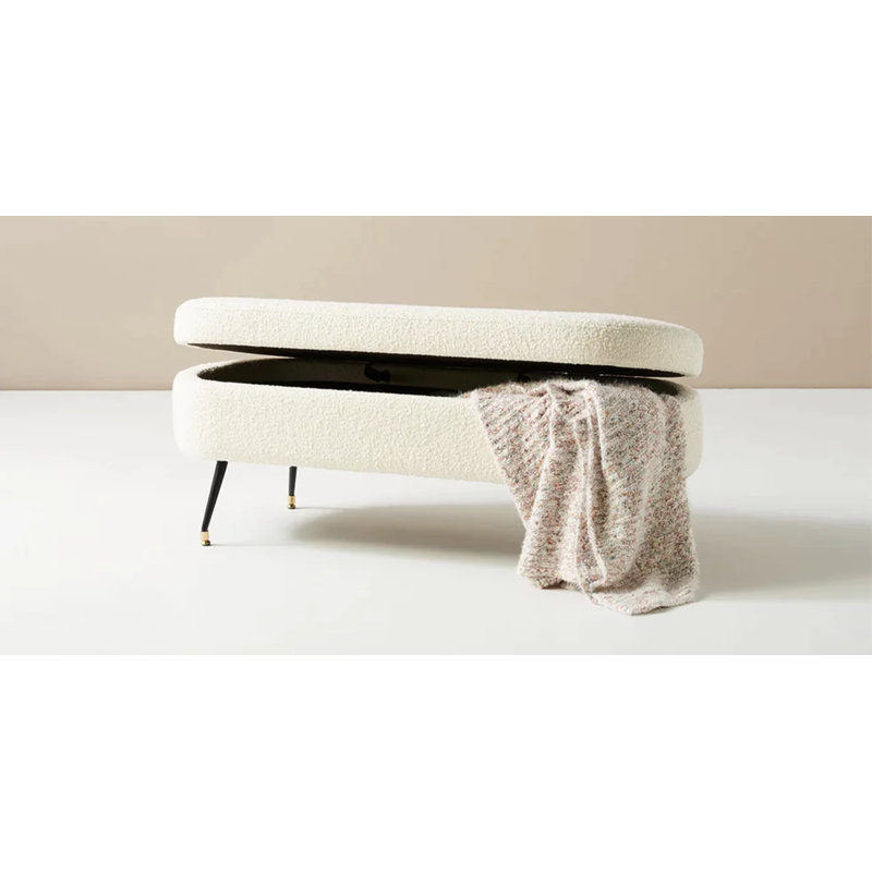 Faux Fur Upholstered Storage Bench