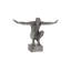Statue en aluminium avec accoudoirs tendus