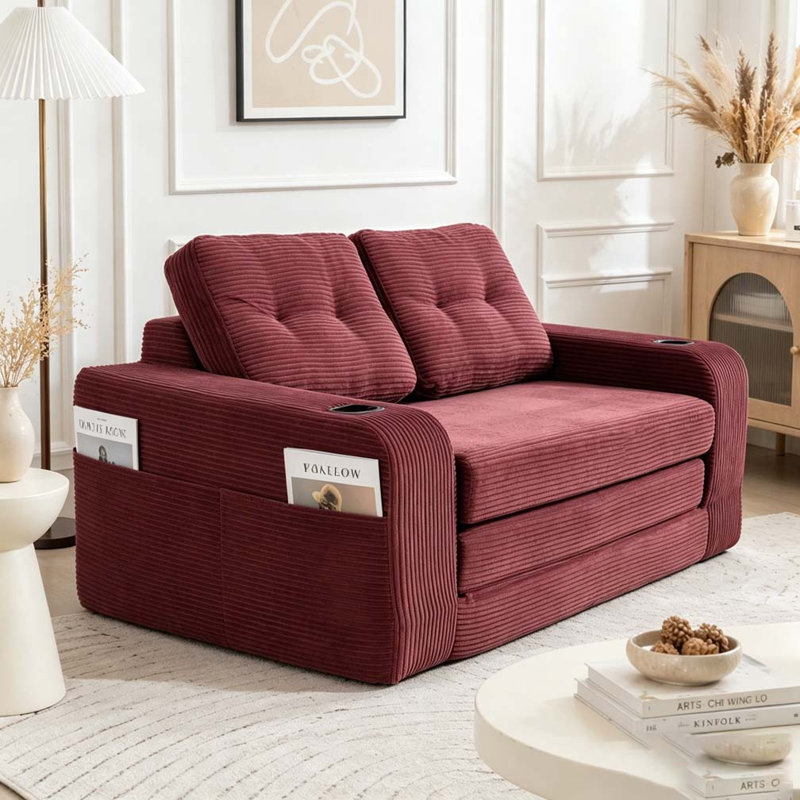 Canapé convertible, WINE RED