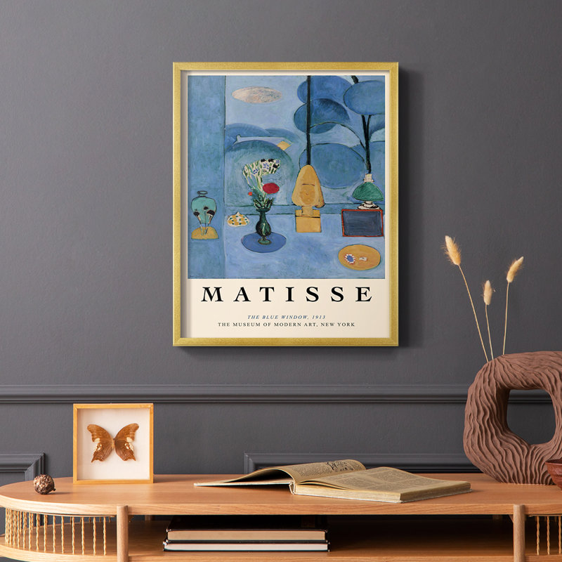Matisse CC, reproduction encadrée - bois massif, Doré, H 10 po x l 8 po