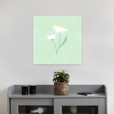 Two Daisies Abstract Contemporary Daisy Flower Art