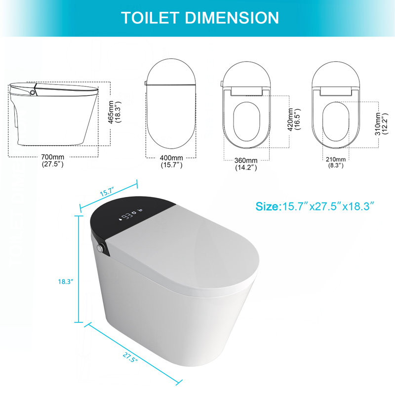 Toilette intelligente avec bidet intégré