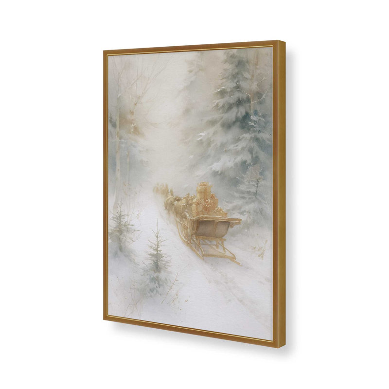Cadeaux de l'hiver, reproduction d'art, Or poli, 24 po x 36 po
