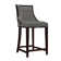 Upholstered Counter Stool with Solid Wood Frame