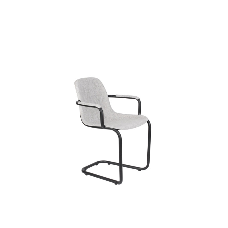 Chaise à accoudoirs empilable, Gris cendré