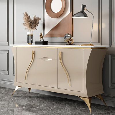 Luxury-Style Granite Wall-Mounted Entry Cabinet