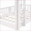 Lit superposé simple au-dessus d'un lit simple en pin avec glissade et amp; Échelle, blanc - aucun sommier requis-1232802595