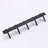 Stainless Steel Wall Mounted Towel and Robe Hook Rack with 5 Hooks in Matte Black