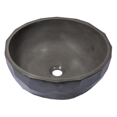 Eden Bath 16.3'' Concrete Circular Bathroom Sink