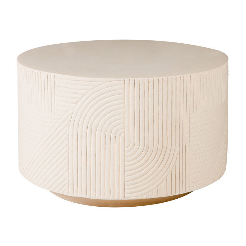 Provenance Signature Outdoor Round Side Table, Matte Sand