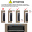 Tempered Glass Electric Fireplace, 42 Inch, 11 Temperature Settings, Infrared Remote Control Recessed Fireplace 42", Glass, Temp 5 Settings Of Flame Speed