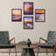 «Purple & Orange Beach Shore Tropical Sunset», impression sur papier 4 pièces-93012229-93012231
