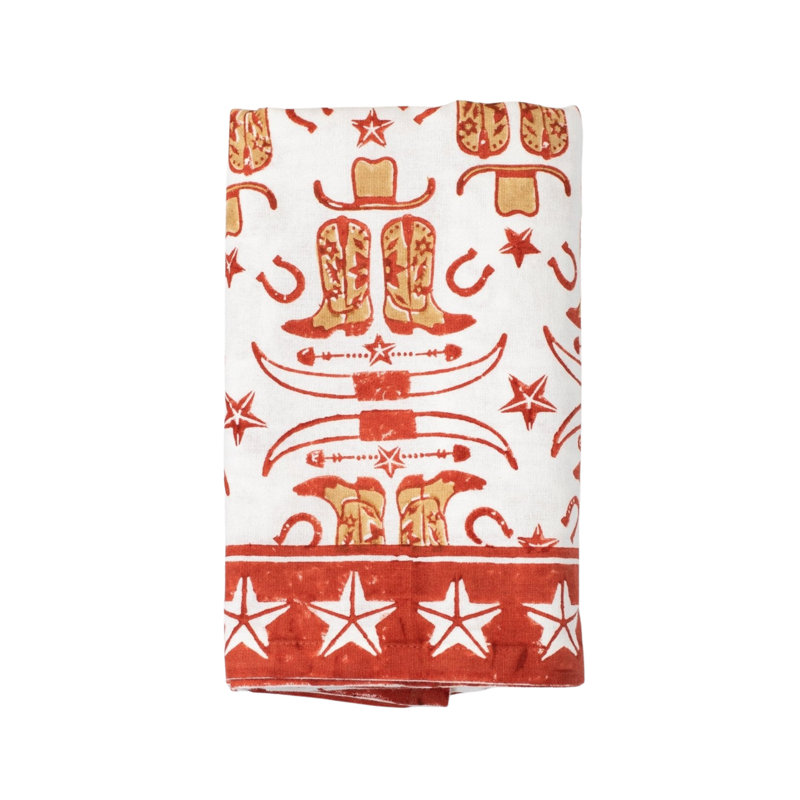 Table Throw (Ivory) - Cowgirl, Terracotta