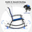 Chaise berçante en tissu et métal Stoltzfus