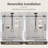 56"-60"W*72" H Frameless Single Sliding Shower Door – 5/16" (8Mm) Clear Tempered Glass, Bypass Design-123404562