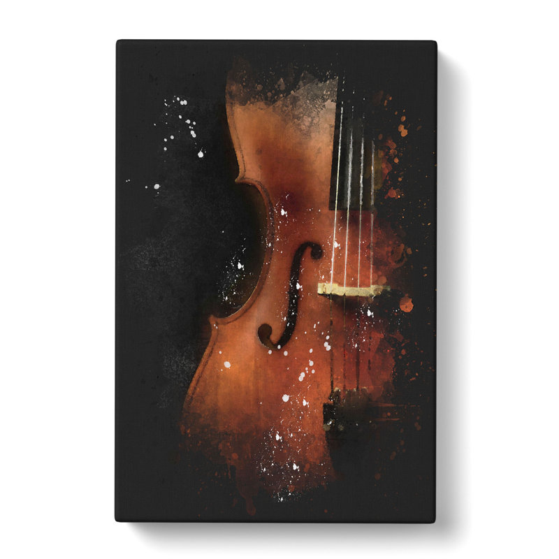 Cello - Wrapped Canvas Painting, 50cm H x 35cm W x 3cm D