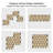 29"x23.8" 3D Hexagon DIY Acoustic Wall Paneling Natural Wood Veneer Decorative Soundproof (Set of 4)-101688651