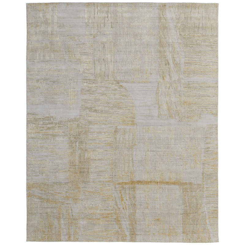 Eastfield Abstract Area Rug in Beige/Gold/Ivory, Rectangle 4' x 6'
