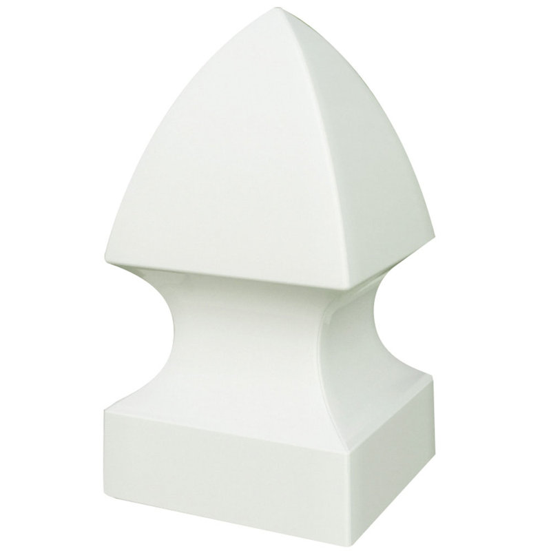 Outdoor Essentials Gothic Vinyl Fence Post Cap, White, 7.5" H x 4" W x 4" D
