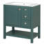 Armoire de meuble-lavabo de 30 po. Conception transitionnelle. Finition. Lavabo en céramique. Fabrication durable. Options de rangement pratiques. Fermeture silencieuse de la porte. Assemblage requis + bois massif robuste. Polyvalent