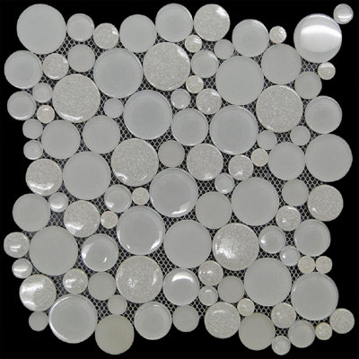 11.6"X11.6" Sparkly Glass And Stone Mosaic Tile