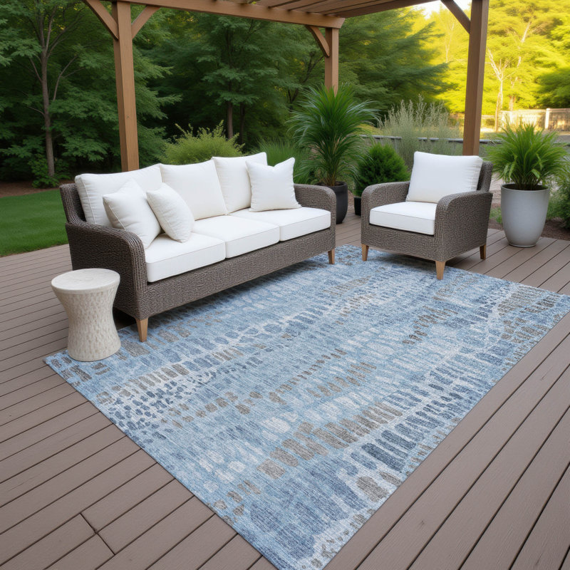 Tapis intérieur / extérieur lavable à la machine Jozwiak ACN2382, Rectangle 9 pi x 12 pi