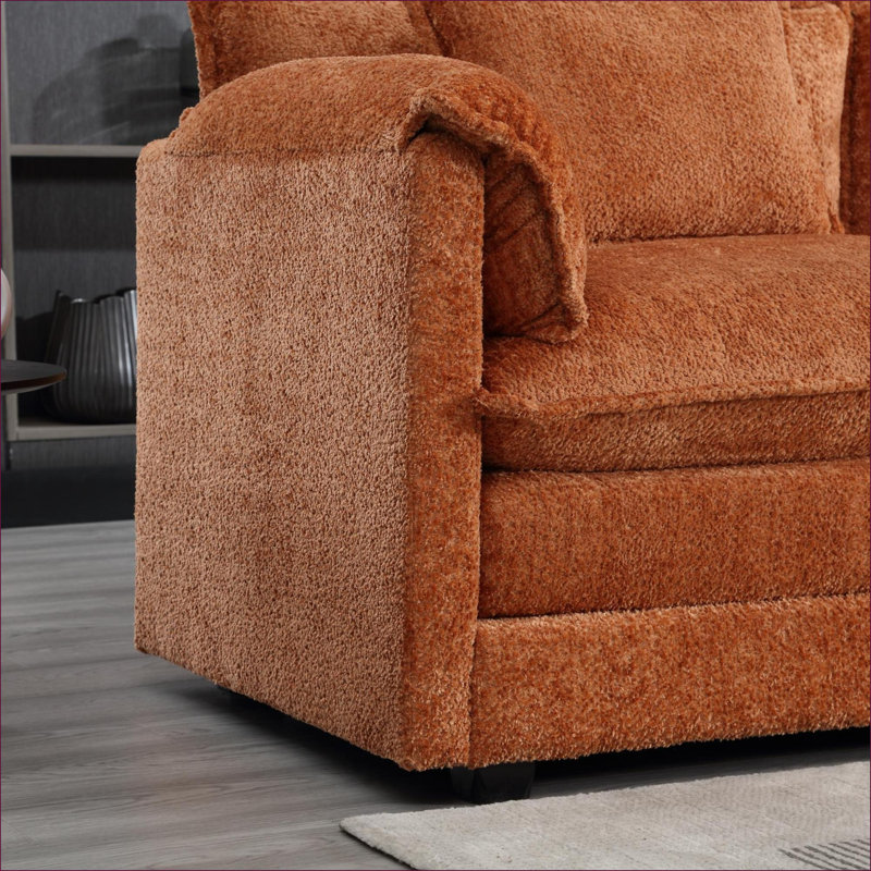 Canapés modulaires | Accoudoirs modernes modernes surdimensionnés en forme de L avec accoudoirs détachables pour le salon | Chenille | Standard