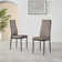 Eubanks Faux Leather Modern Tall Back Dining Chairs Set with Metal Legs & Diamond Stitching