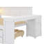 Full-Size Daybed With Drawers, Trundle Bed, Charging Spot, LED Lights, Workstation, And Storage Unit-1047868341