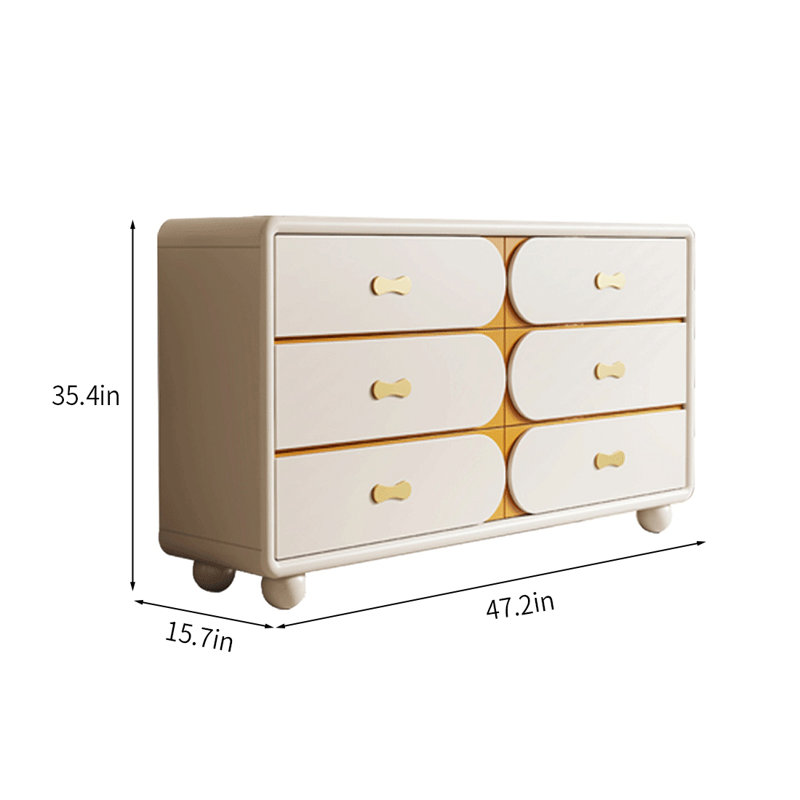 Buffets simples en bois massif blanc de grande capacité