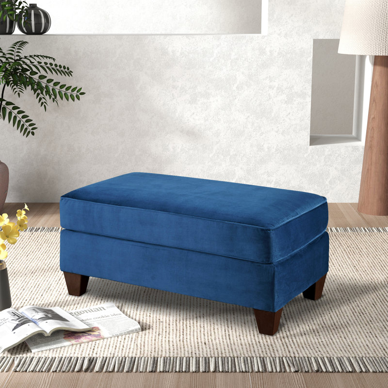 Repose-pieds de cocktail en tissu Camero, Marine