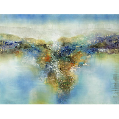 Mosaic Seaside Painting by Jennifer Hollack Raboin