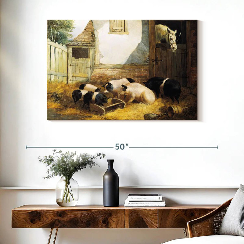 Farm Pigs, 26" H x 39" W