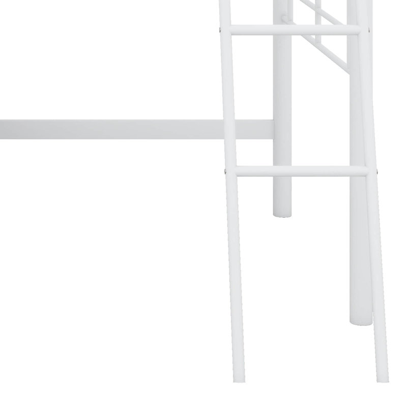 Lit mezzanine simple avec bibliothèque Makris par Mason and Marbles, Blanc