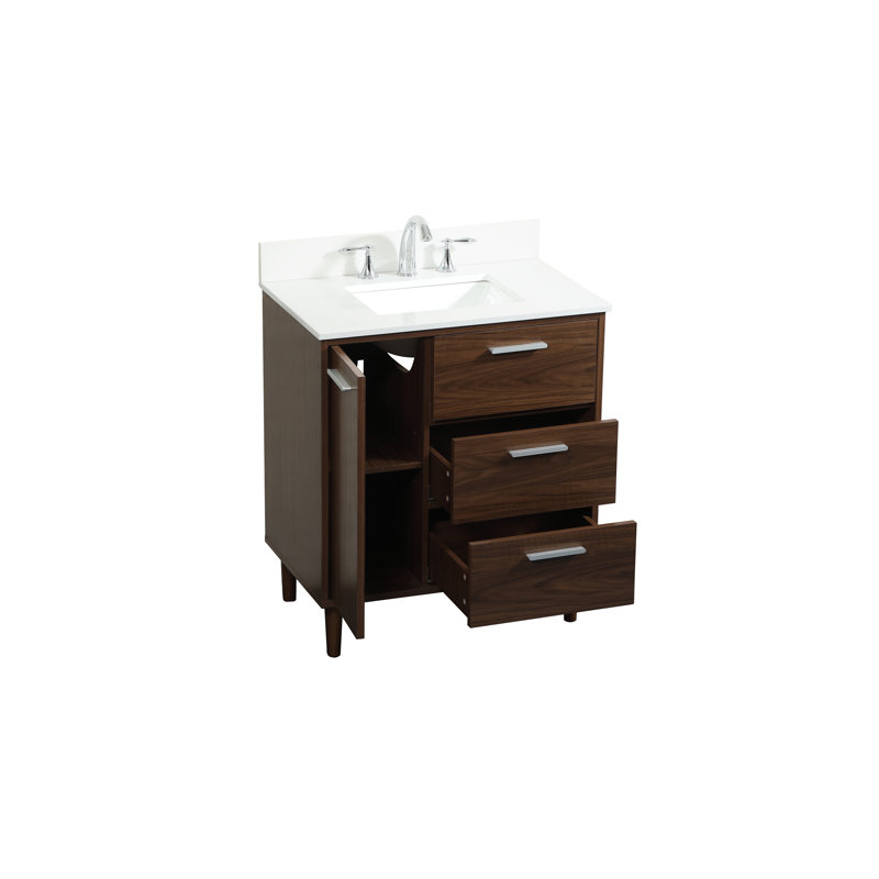Ensemble de meuble-lavabo simple 30 po Baldwin, Noyer