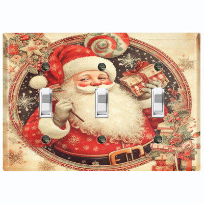 Nature Themed 3 - Gang Toggle Light Switch Standard Wall Plate