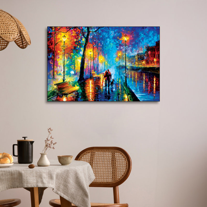 Reproduction d'art sur toile, "Steppeix" - Melody of the Night par Leonid Afremov