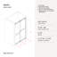  Mara 44 - 48 x 78 "Porte de douche coulissante sans cadre 3/8" en verre trempé transparent-95067147