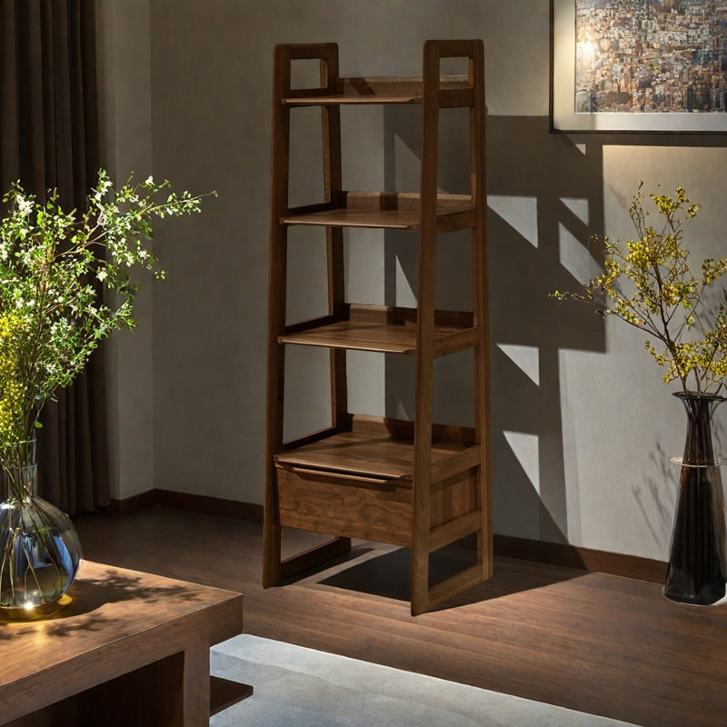 American style solid wood simple bookcase