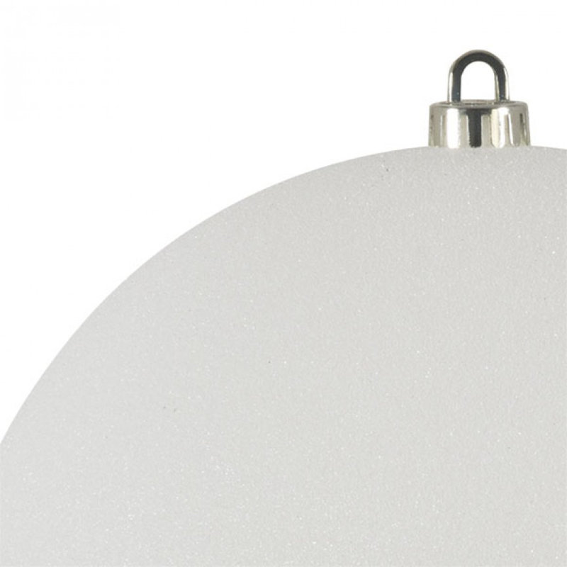 Xmas Ball Ornament, White, 25cm H x 25cm W