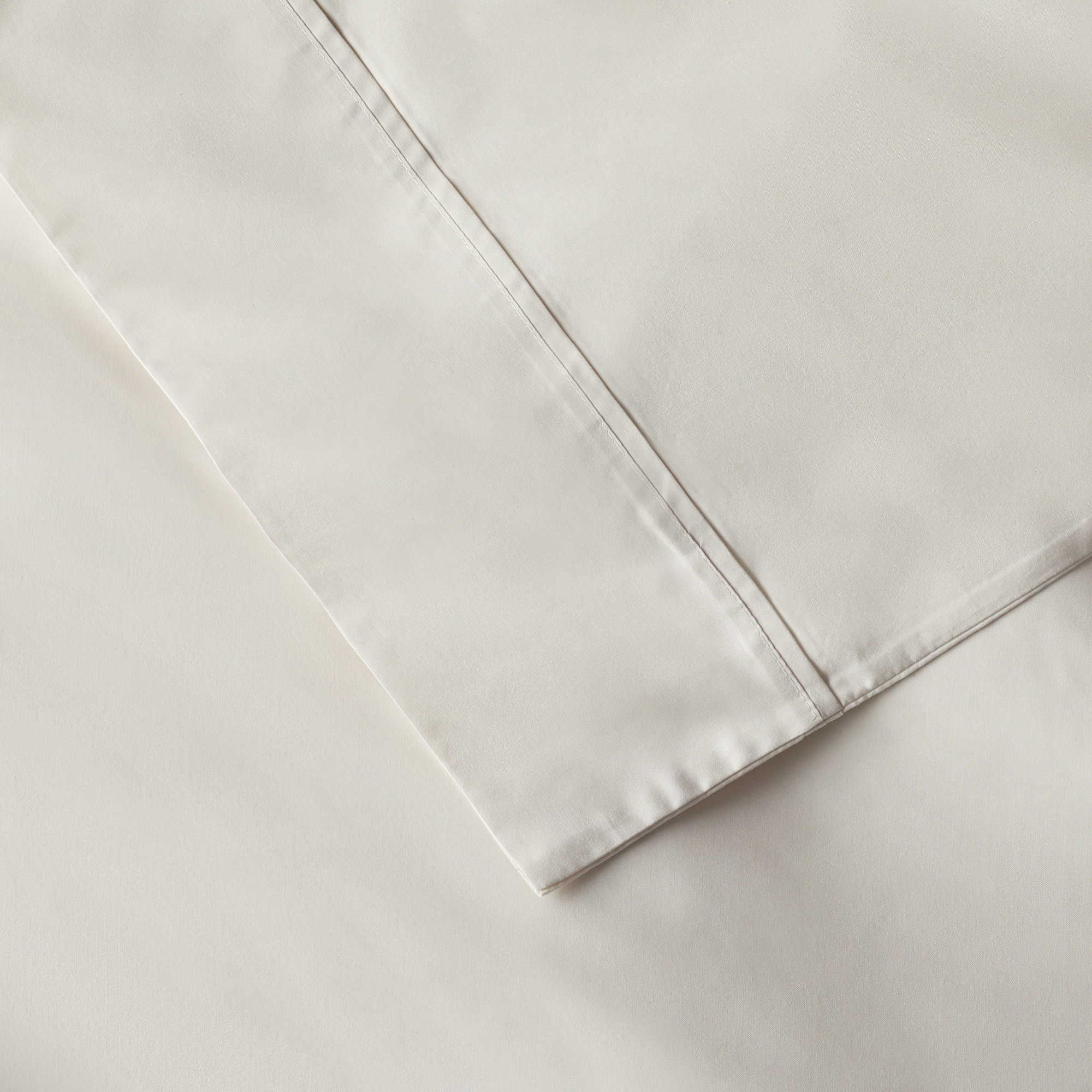 Coyer Classic Cotton Percale Sheet Set, Ivory, King Sheet Set + 1 Fitted Sheet + 2 Pillowcases