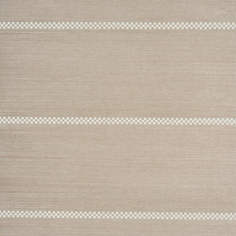 Checkered Stripe Grass Cloth Wallpaper Roll