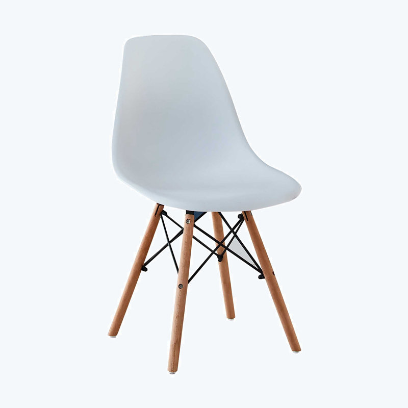 chaise, ensemble de 4, pieds KD, Plastique blanc
