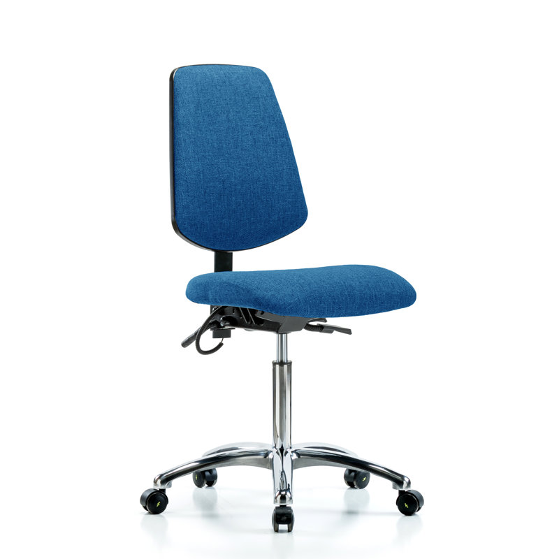 Lisette ESD Chair, Blue, Casters, Included