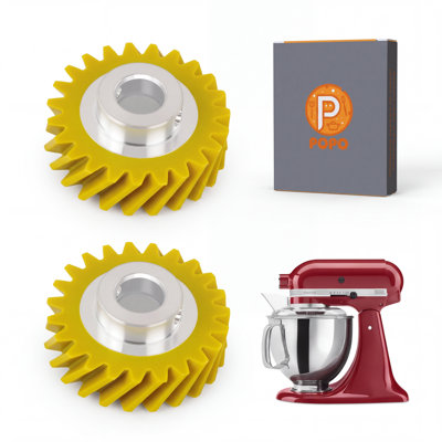 2 vis sans fin de rechange W10112253 pour robot pâtissier - Compatible avec les robots pâtissiers KitchenAid, Whirlpool et Kenmore | Remplace les références 4162897, 4169830, AP4295669 et PS11748374 - Installation facile (version améliorée)