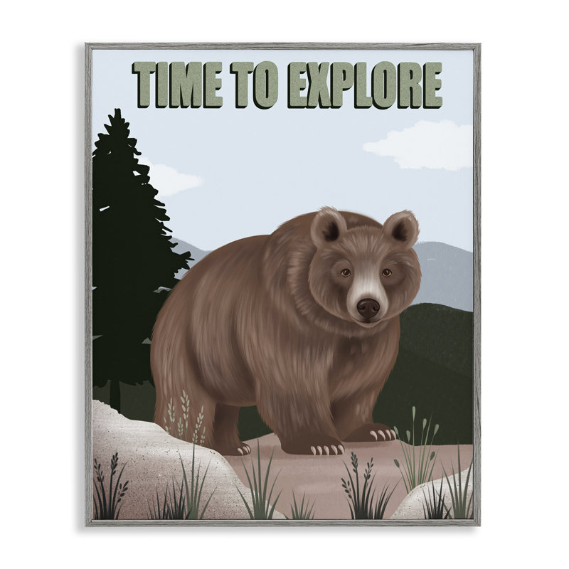 «Adventure Nature & Bear», estampe numérique par Jo Taylor, Estampe numérique Farmhouse, H 20 po x l 16 po