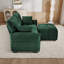 Chenille Upholstered 2-Seater Sectional Sofa With Ottoman-28402716