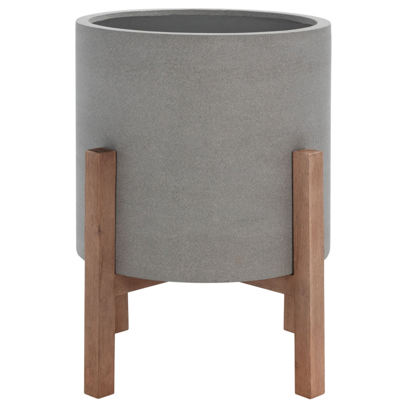 Tabitha Pot Planter, Light Gray, 29.3" H X 25.3" W X 25.3" D