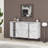 Modern Console Table, White Marble Design, 48.4 x 24.6 x 13.8 inches | 100% Melamine Coated Particle Board, Thickness: 0.7 inches | Soft-Close Hinges, 132 lbs Weight Capacity | Ideal for Living Room & Entryway Decor-2067355429